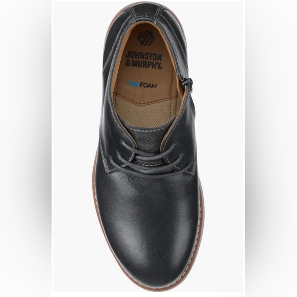 Johnston & Murphy Kids Black Leather Boots - Picture 4 of 9